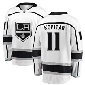 Herren Los Angeles Kings Eishockey Trikot Anze Kopitar #11 Breakaway Weiß Auswärts